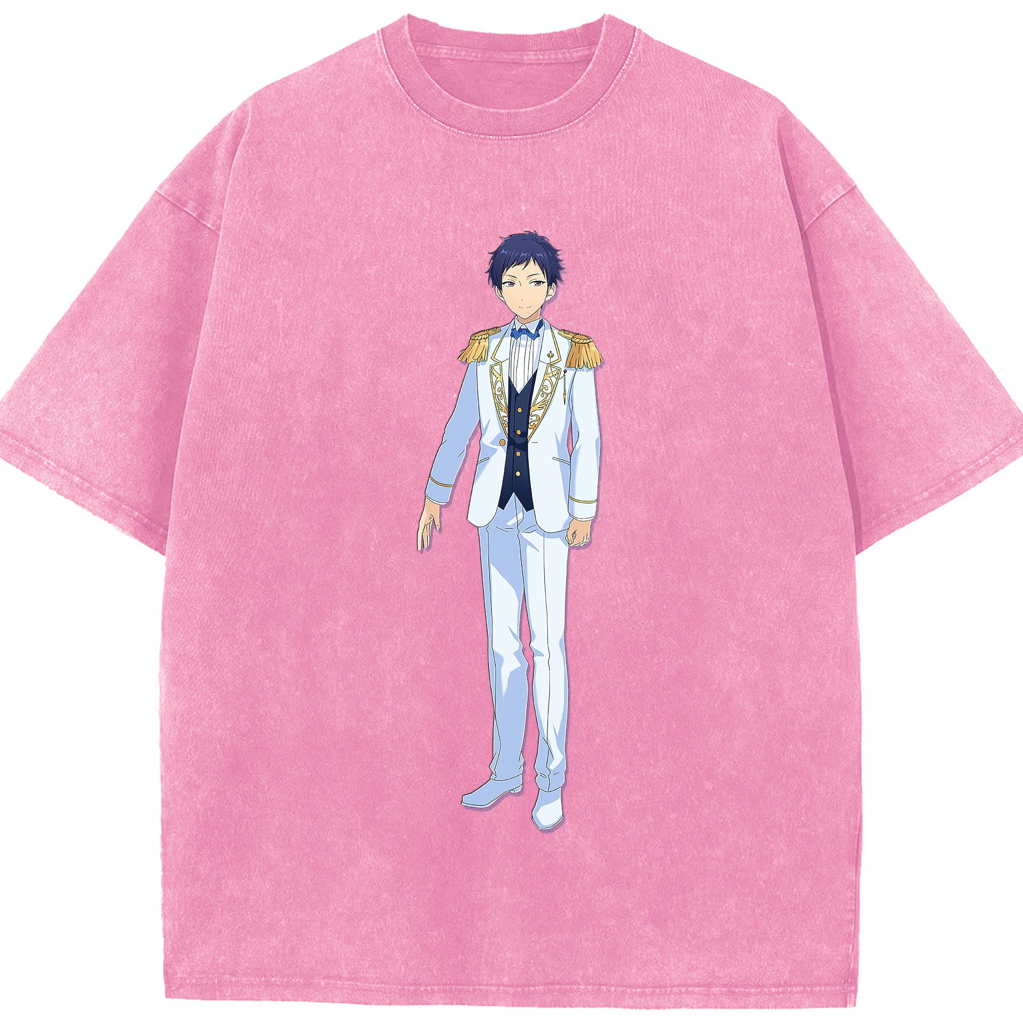 （画像用） あんさんぶるスターズ! Ensemble Stars 綿100% ヴィンテージ風 半袖Tシャツ（フロントプリント）